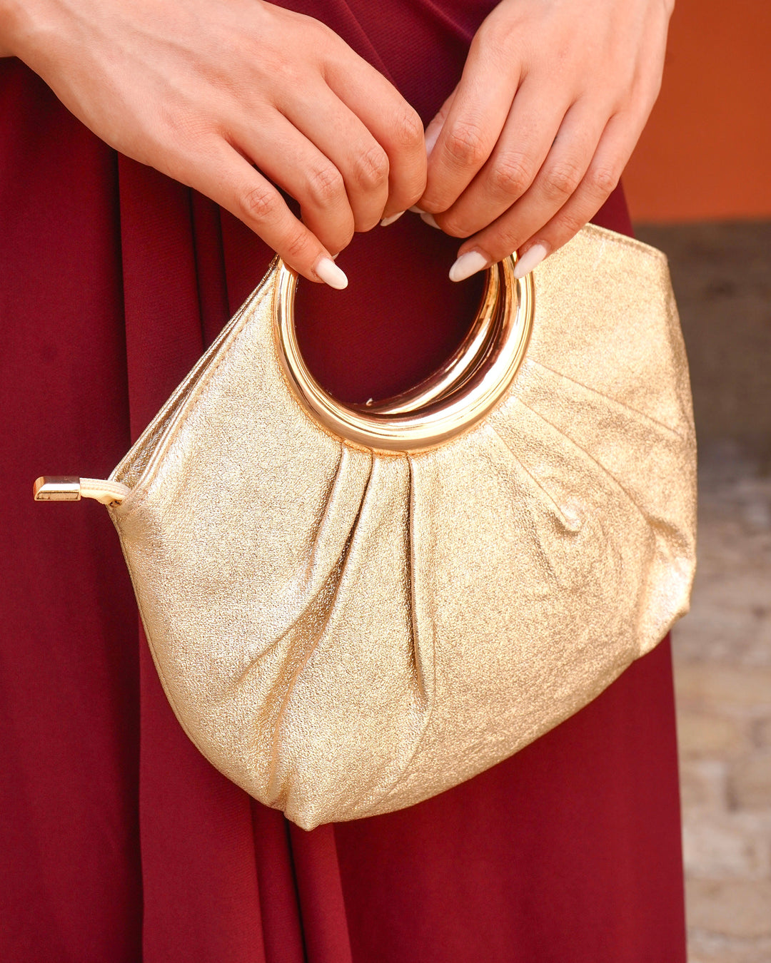 Bolsa Sherry Dourada