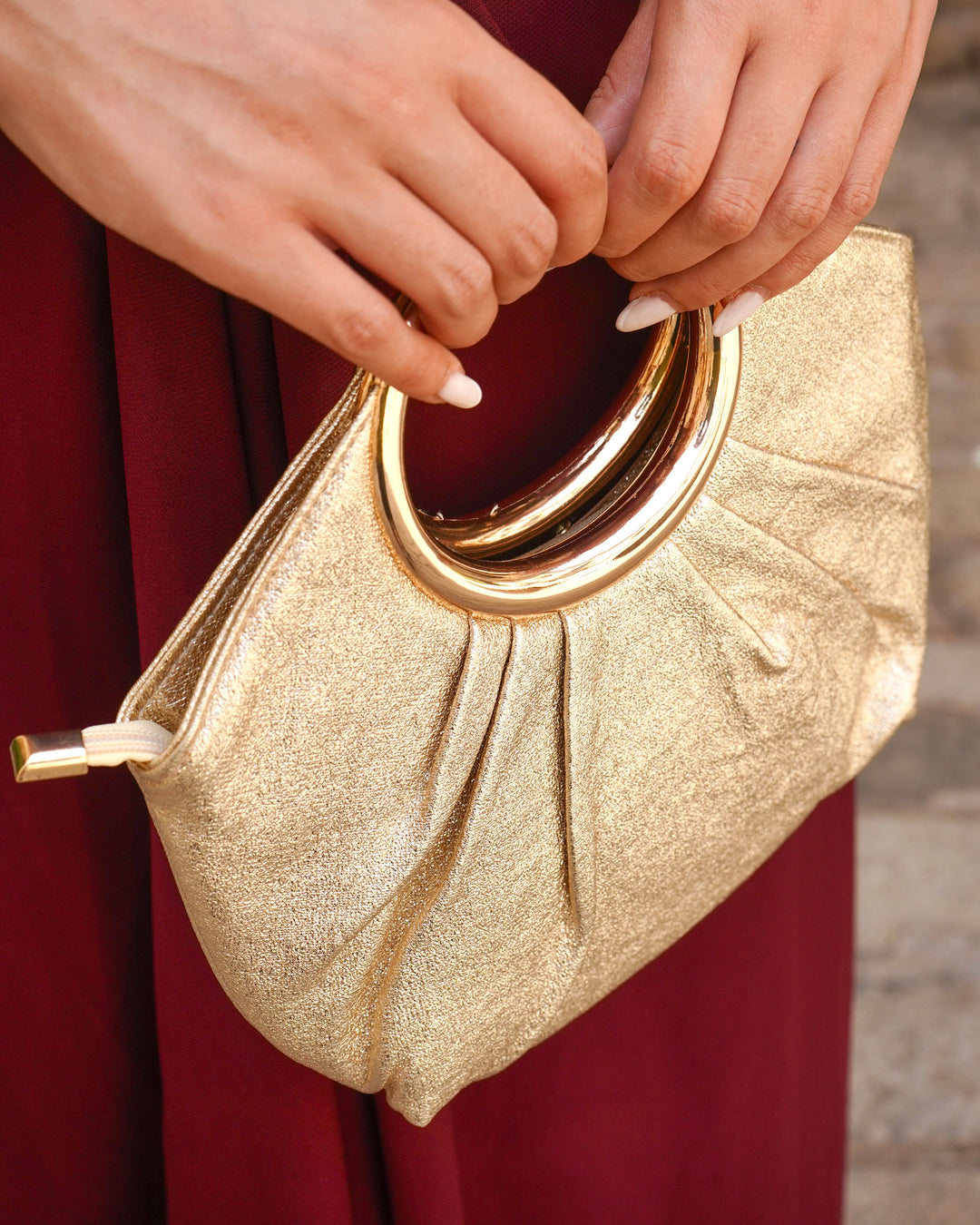 Bolsa Sherry Dourada