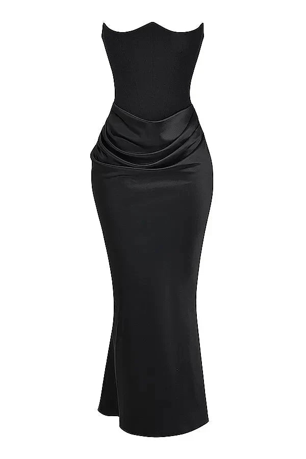 Dália | Vestido Longo De Cetim