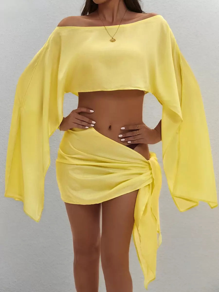 Praia | Conjunto de top e pareo
