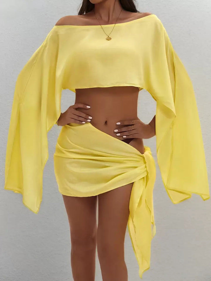 Praia | Conjunto de top e pareo