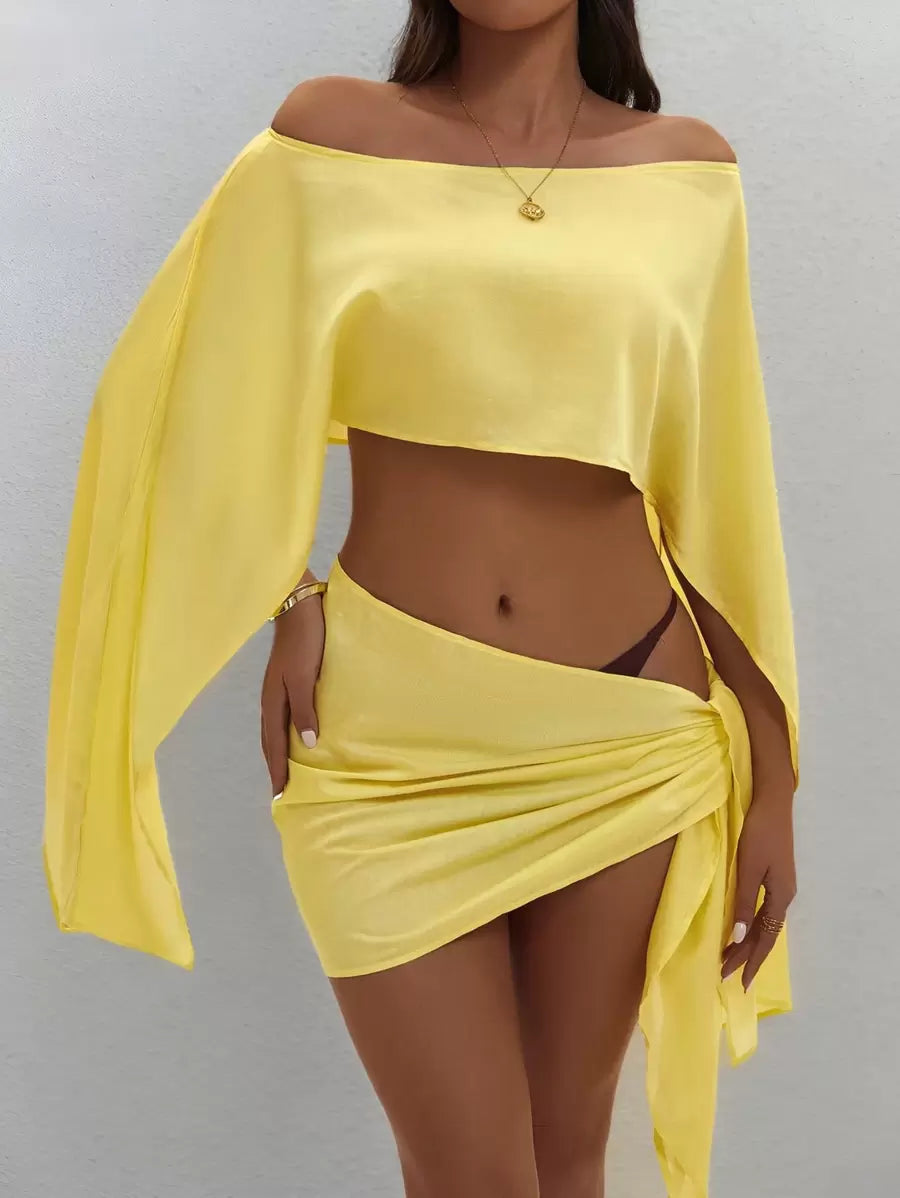 Praia | Conjunto de top e pareo