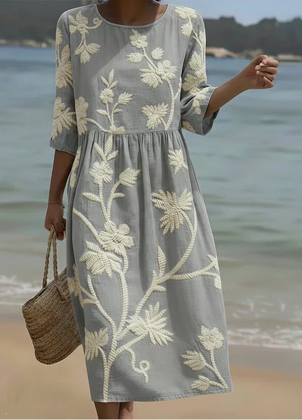 Vestido casual para mulher com estampa floral