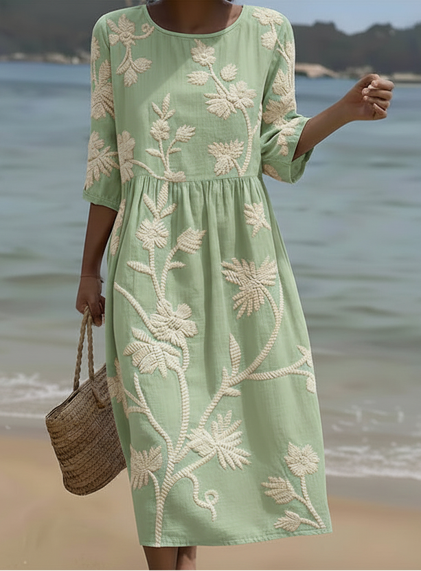 Vestido casual para mulher com estampa floral