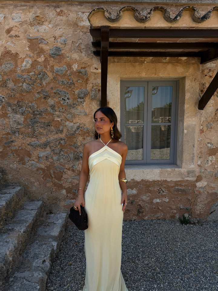 Vestido Riviera em amarelo claro