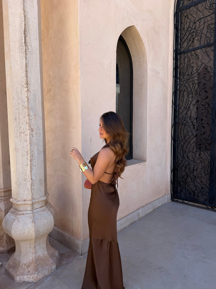 Denia / Vestido castanho