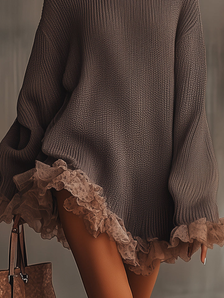Velourin | Vestido de Malha com Volantes