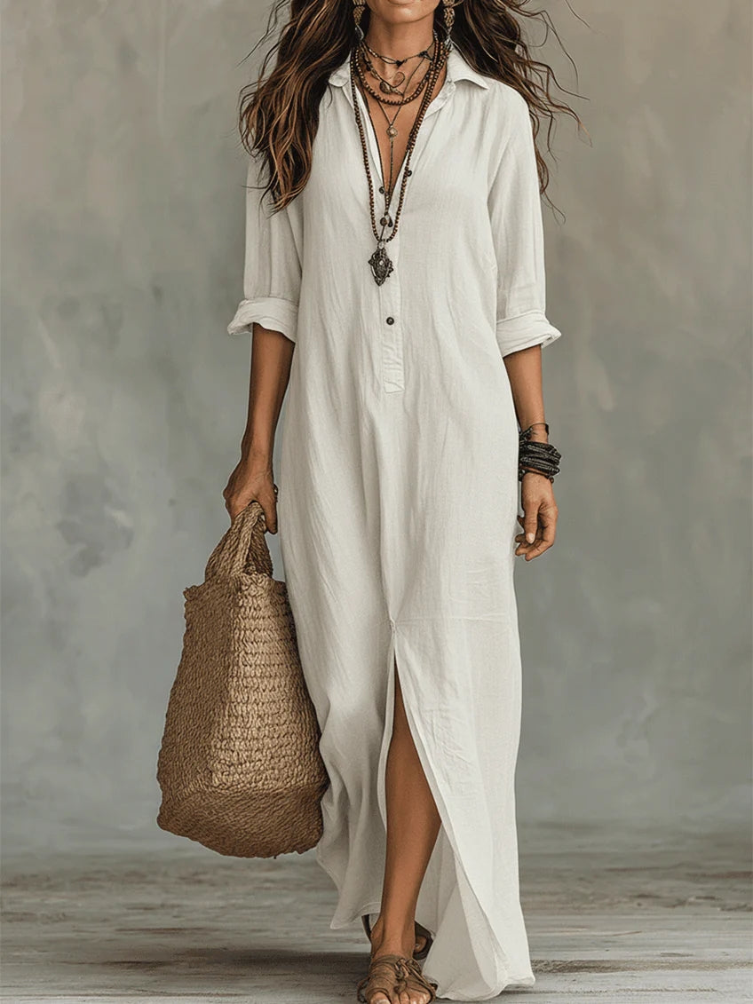 Ana | Vestido maxi com silhueta favorecedora