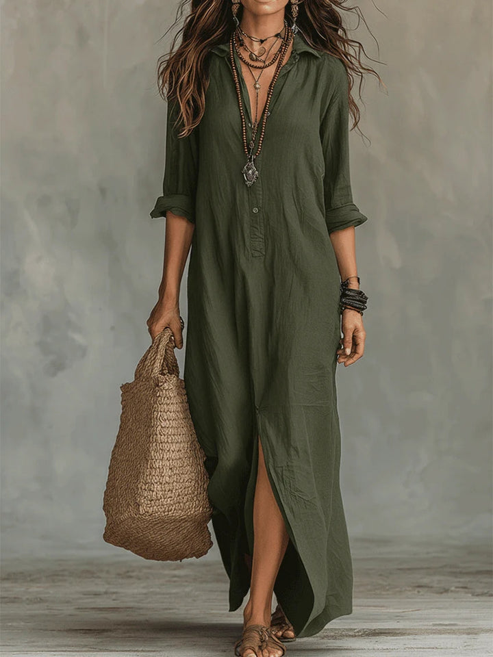 Ana | Vestido maxi com silhueta favorecedora