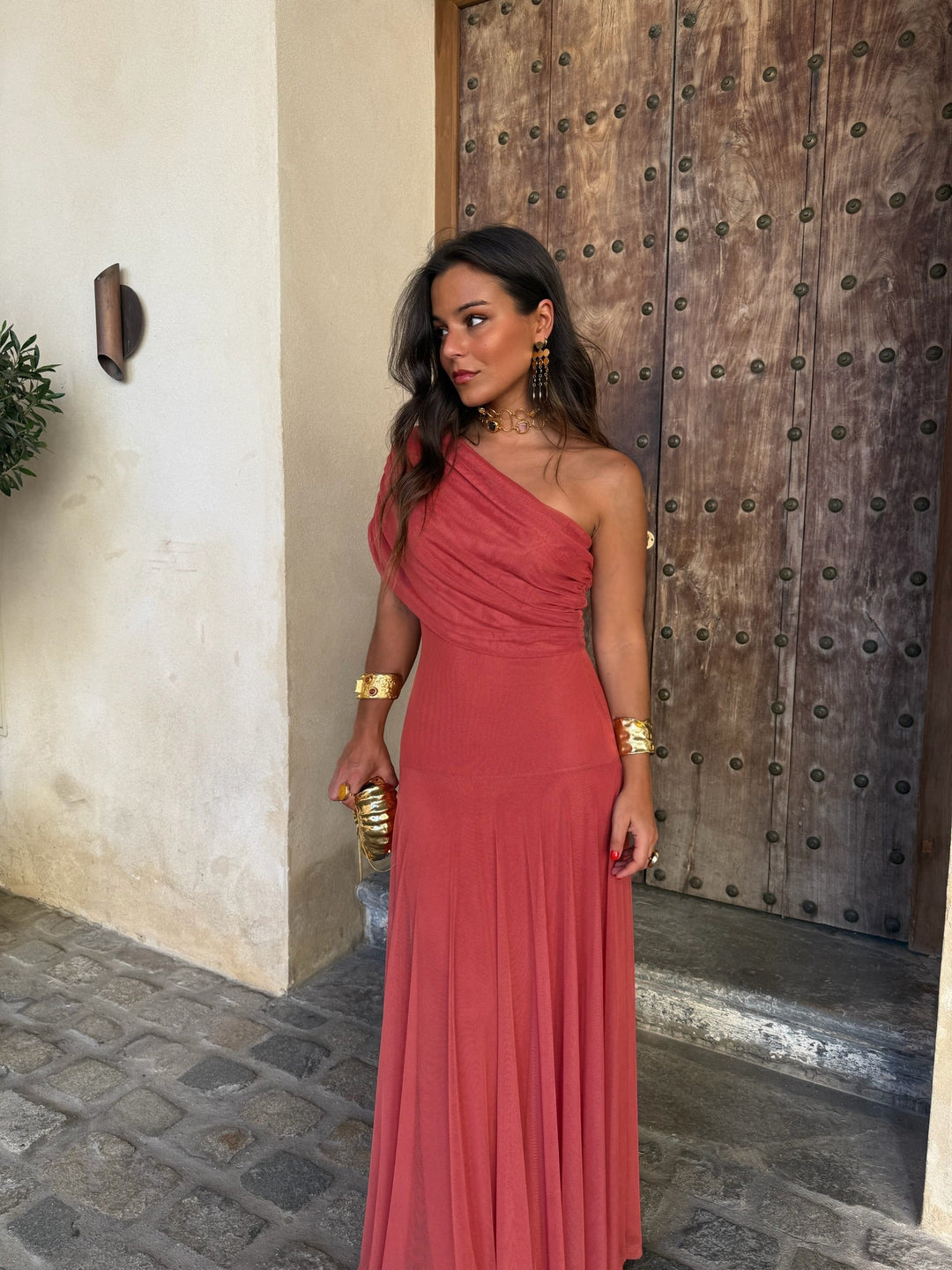 Vestido de Toledo em rosa