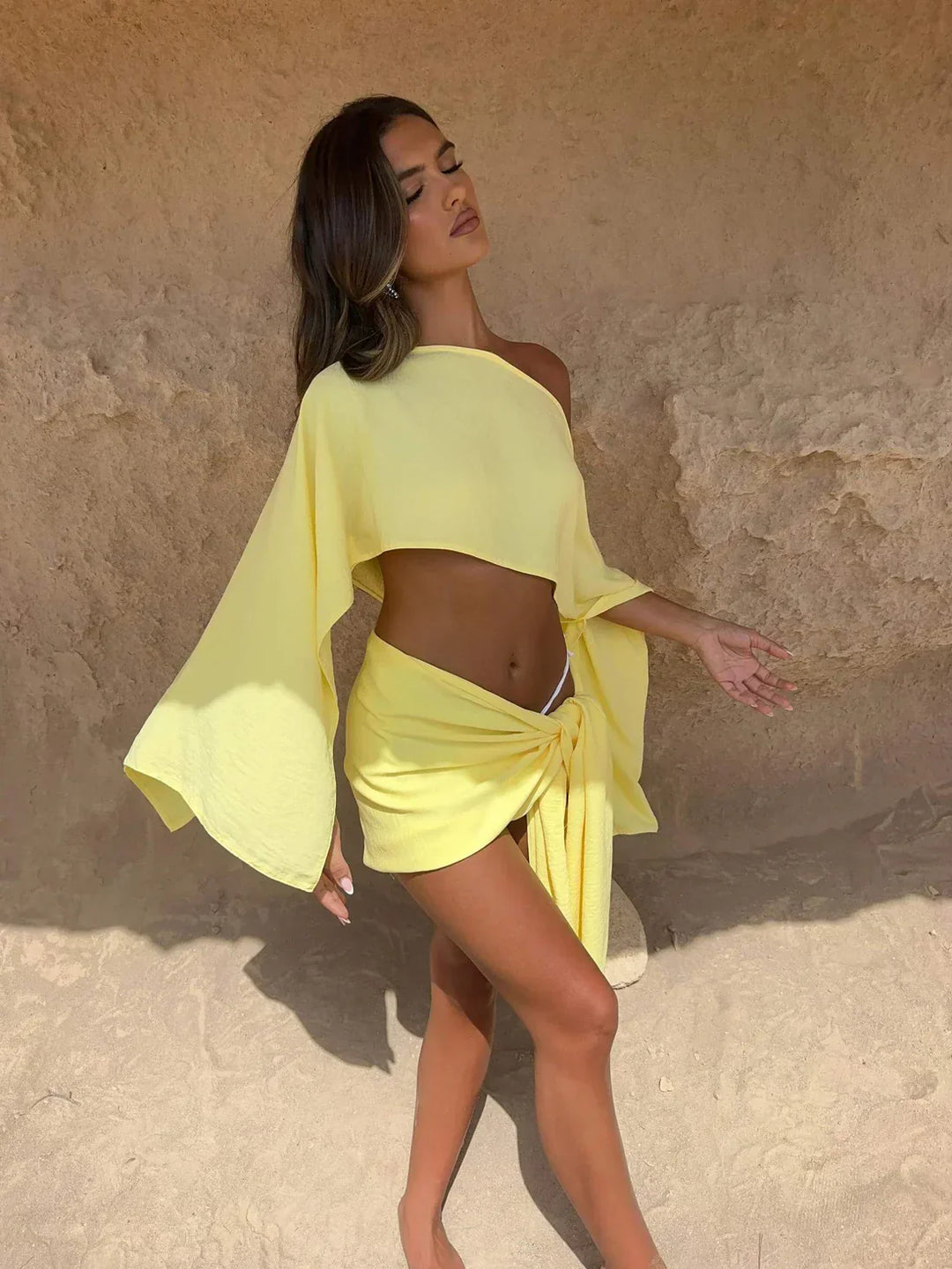 Praia | Conjunto de top e pareo