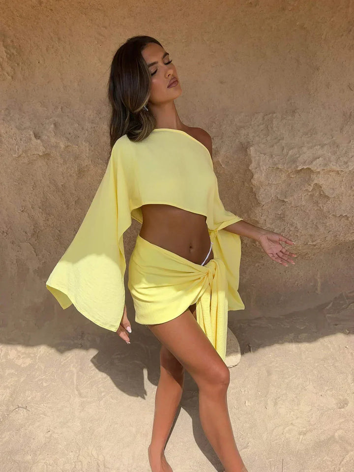 Praia | Conjunto de top e pareo