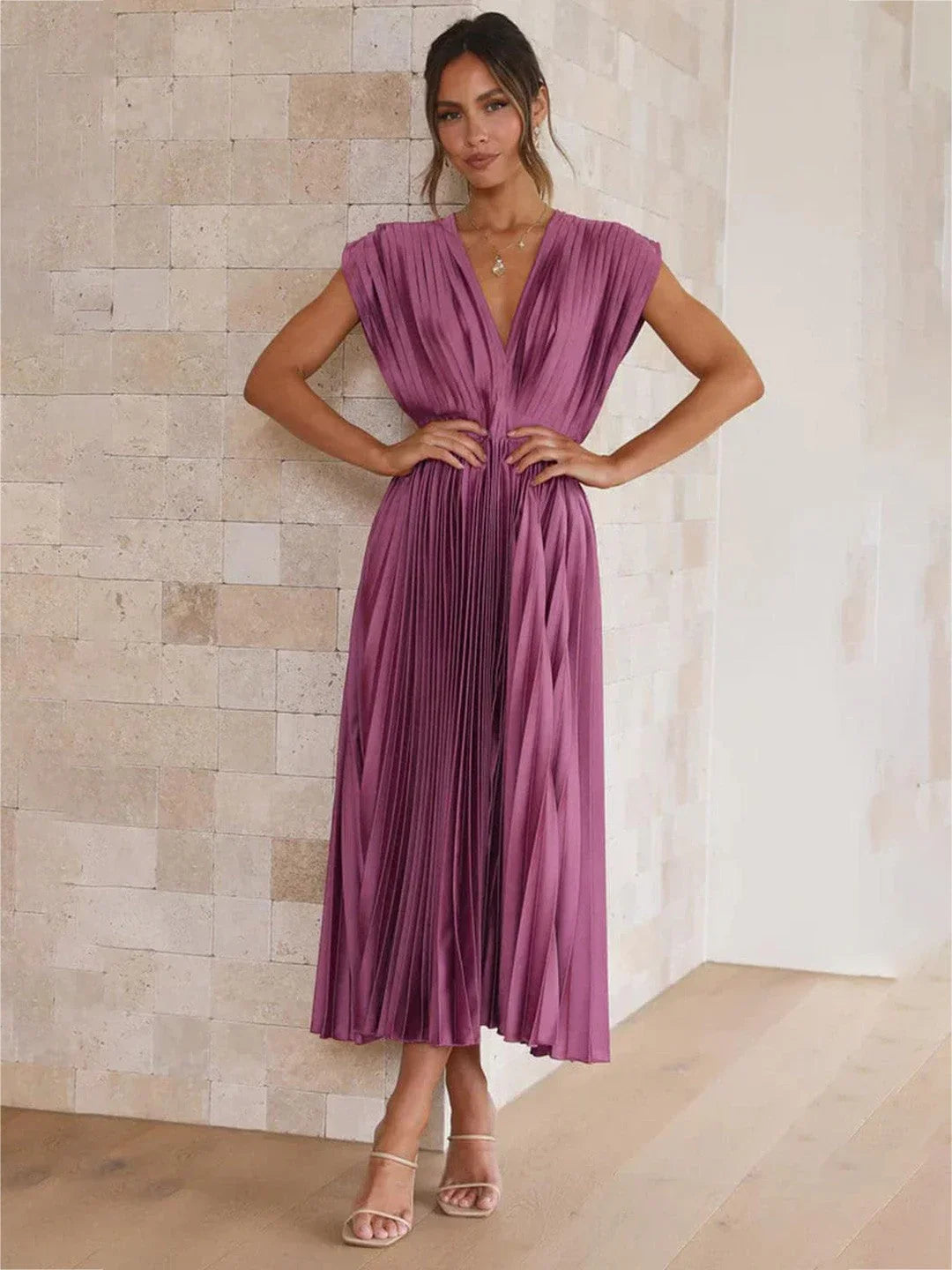 Alice | Vestido Midi Plissado