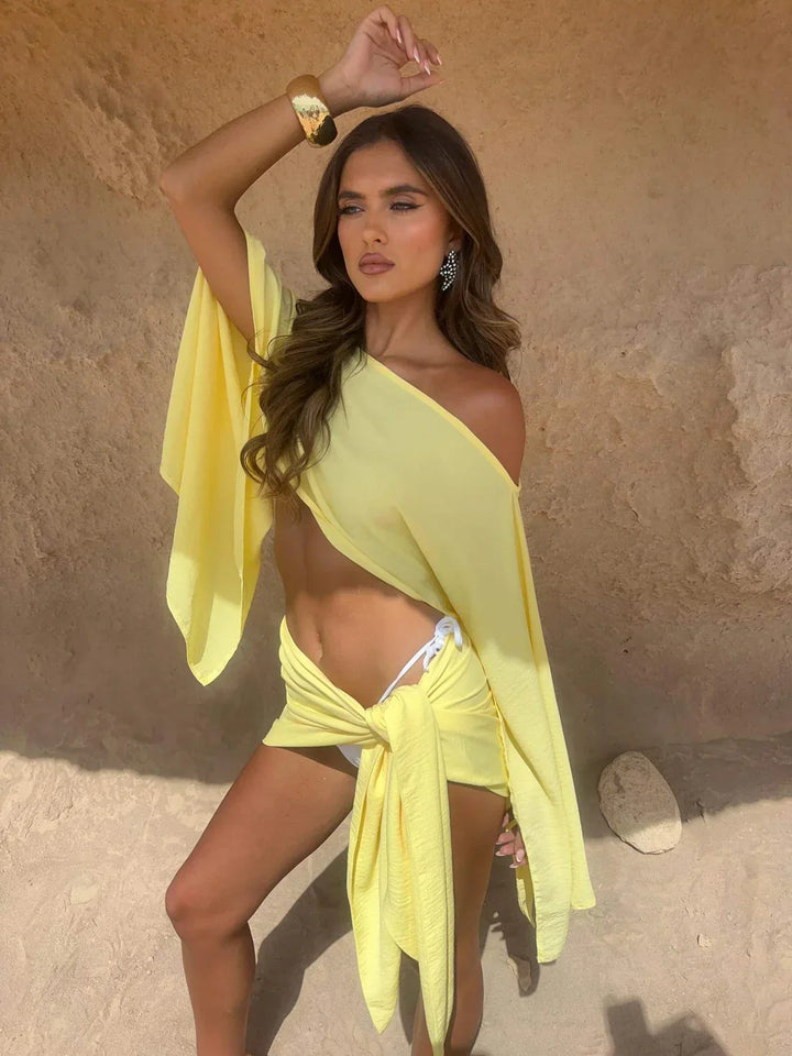 Praia | Conjunto de top e pareo