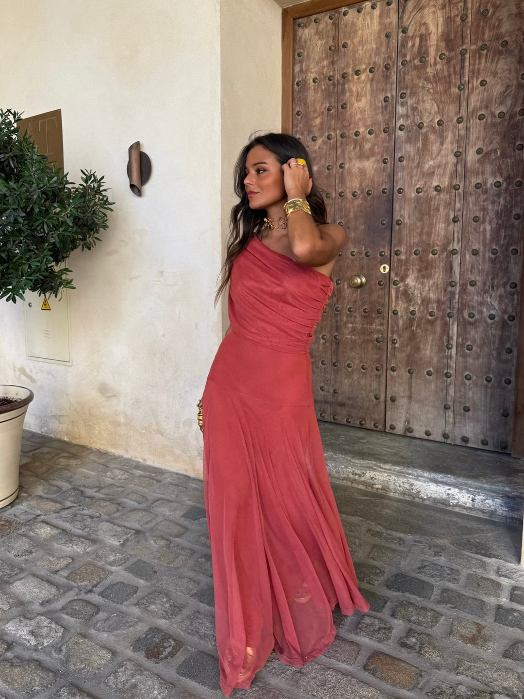 Vestido de Toledo em rosa