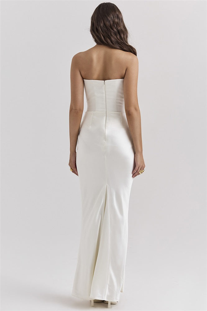 Dália | Vestido Longo De Cetim
