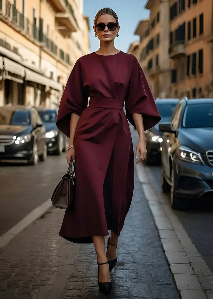 Clau | Vestido de mangas de morcego
