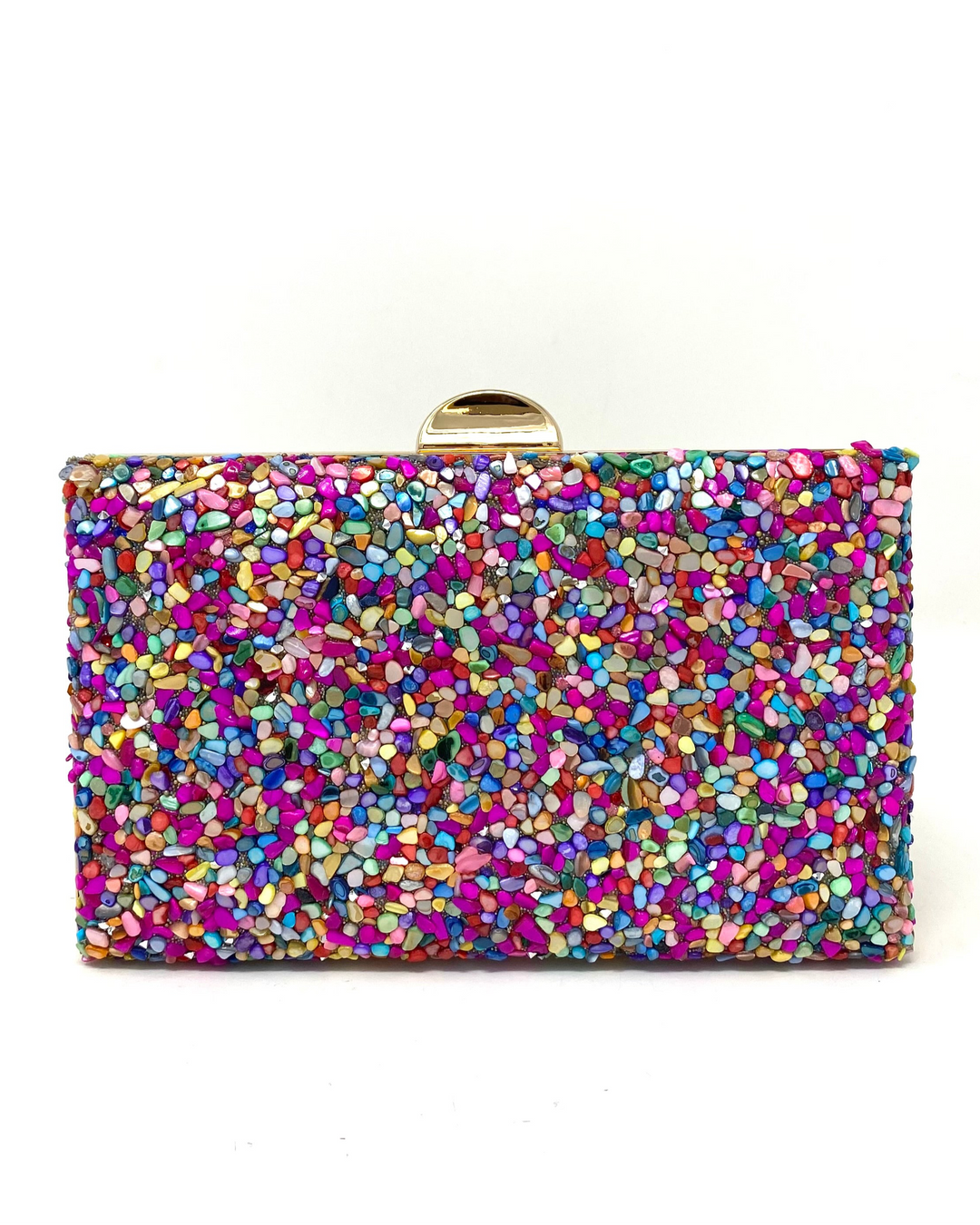 Bolsa cor-de-rosa com pedrarias