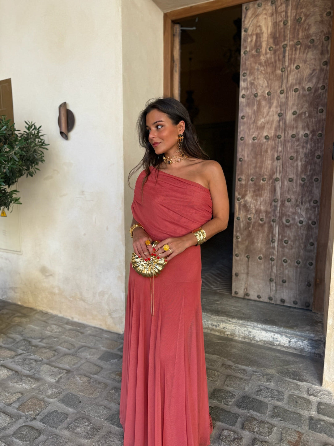 Vestido de Toledo em rosa