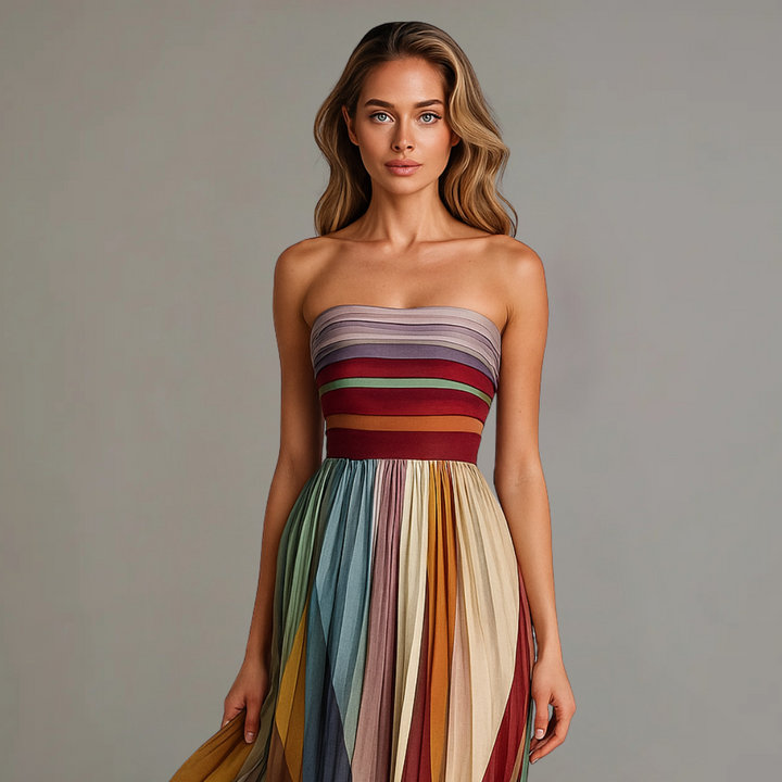 Fiorella | Vestido sem mangas colorido