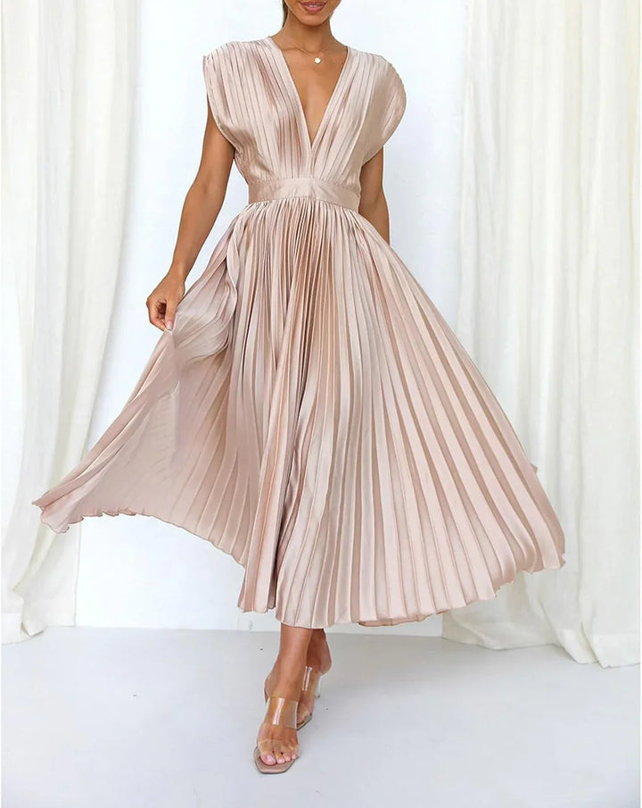 Alice | Vestido Midi Plissado