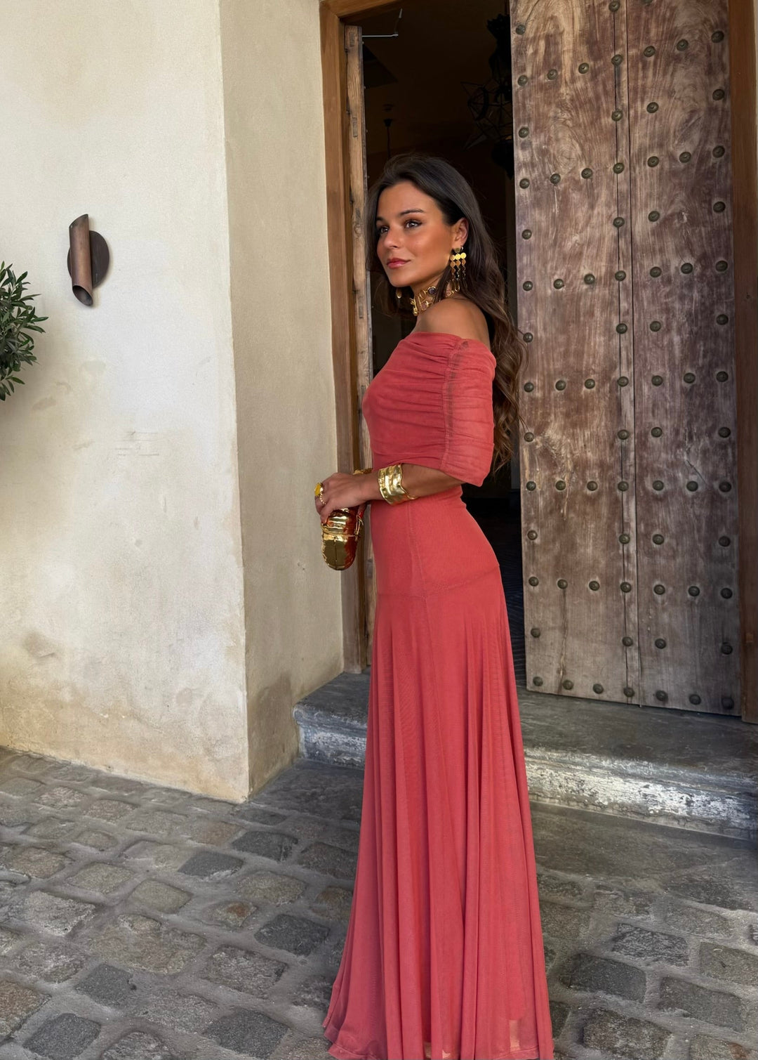 Vestido de Toledo em rosa