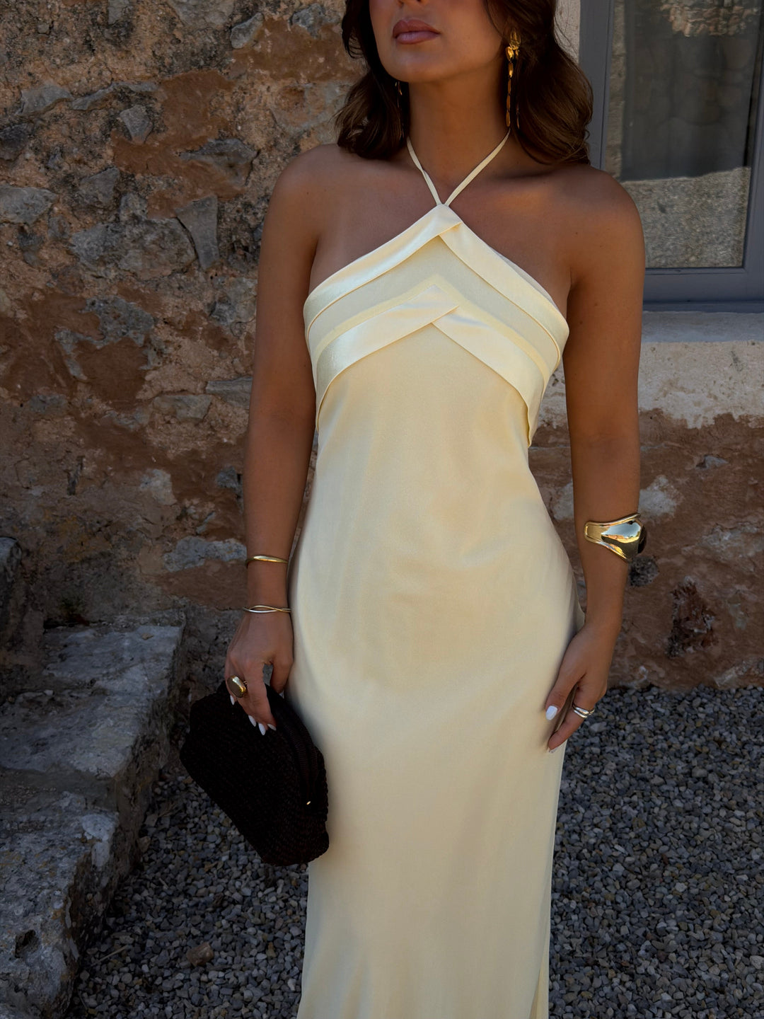Vestido Riviera em amarelo claro