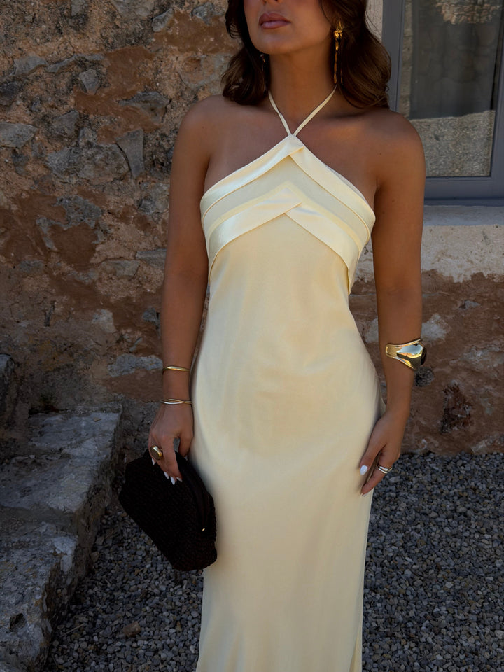 Vestido Riviera em amarelo claro