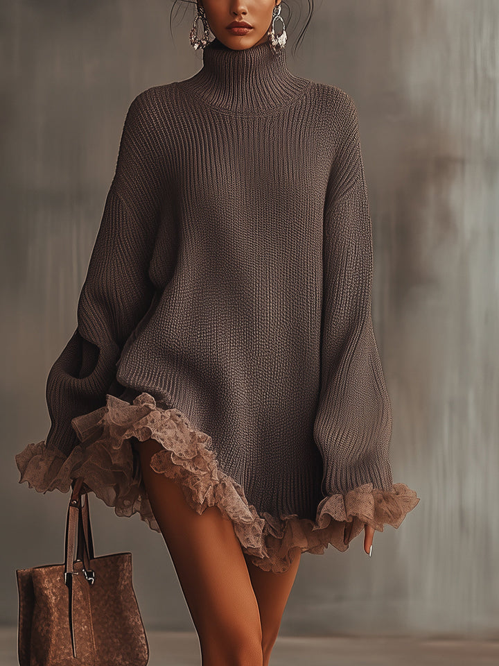 Velourin | Vestido de Malha com Volantes