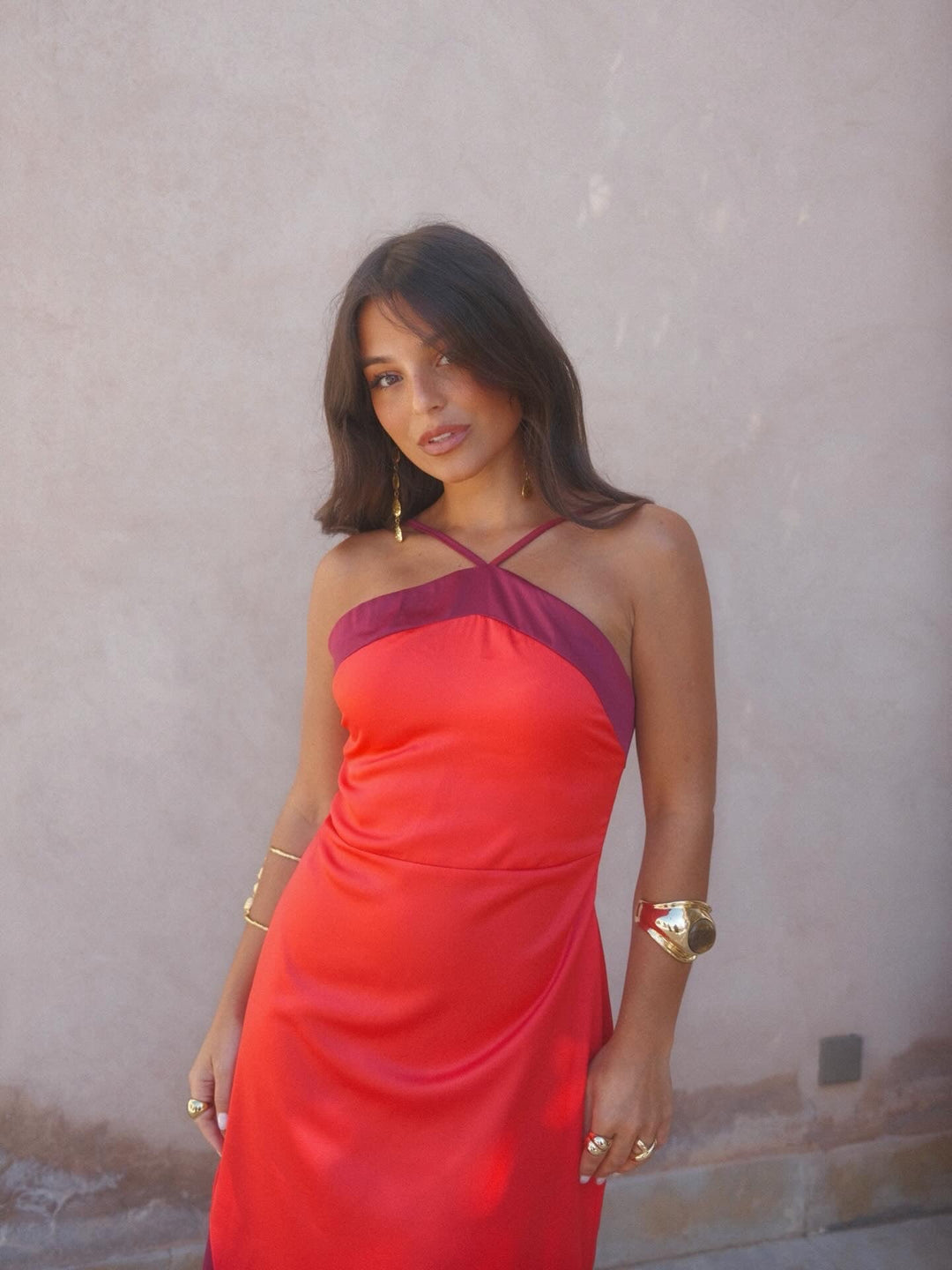 Vestido Oasis em vermelho