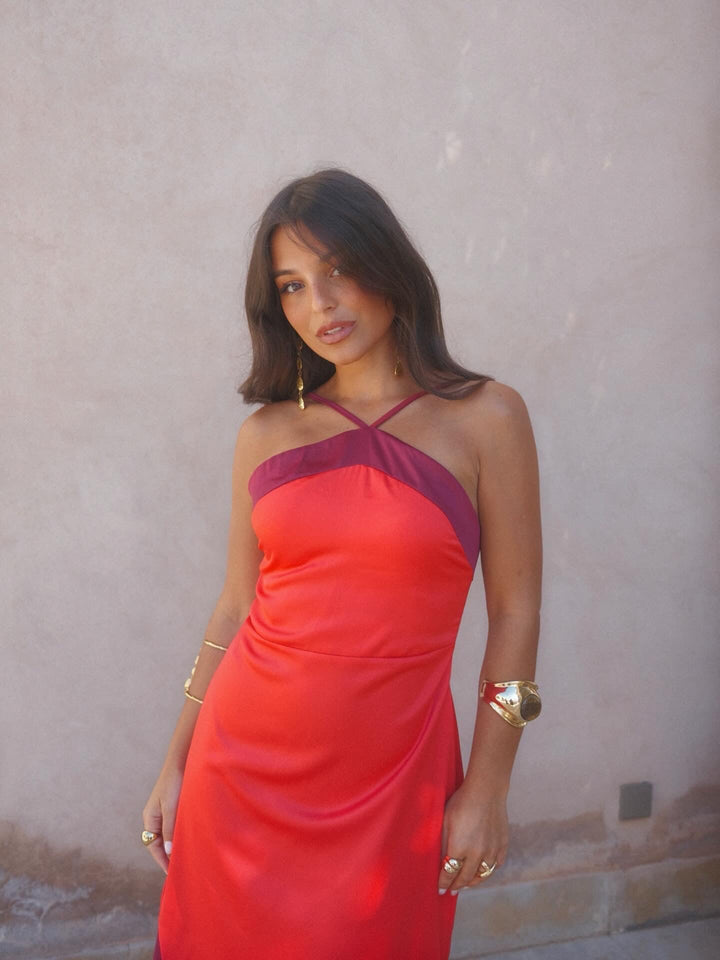 Vestido Oasis em vermelho