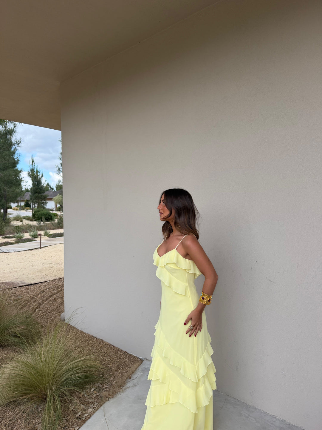 Vestido Dolce Vita em amarelo
