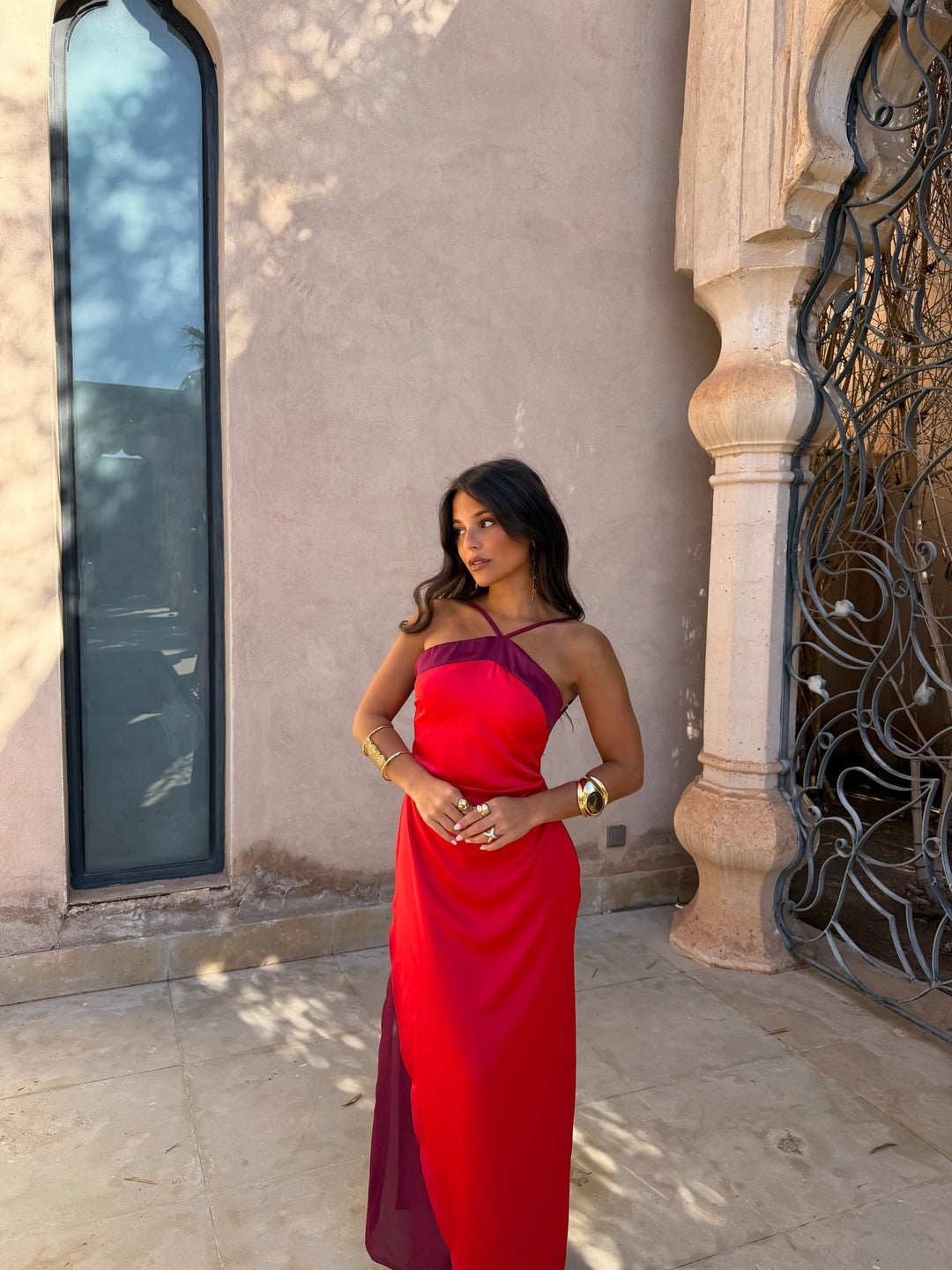 Vestido Oasis em vermelho