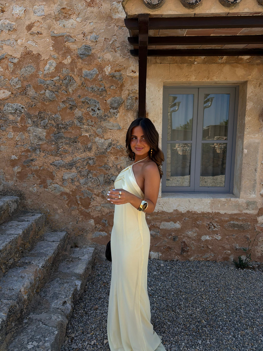 Vestido Riviera em amarelo claro