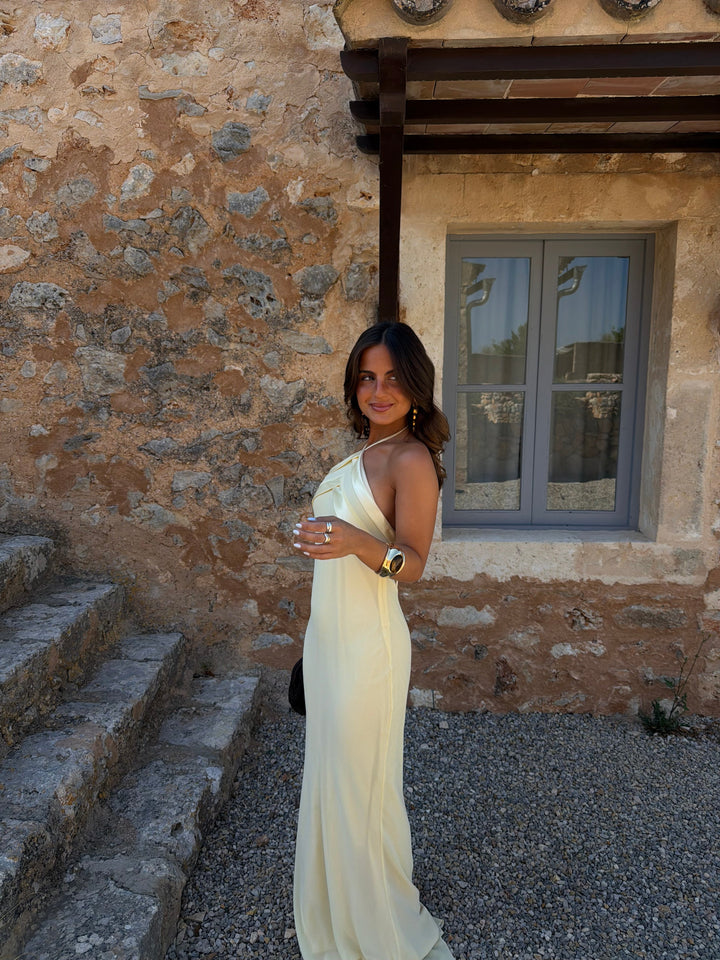 Vestido Riviera em amarelo claro