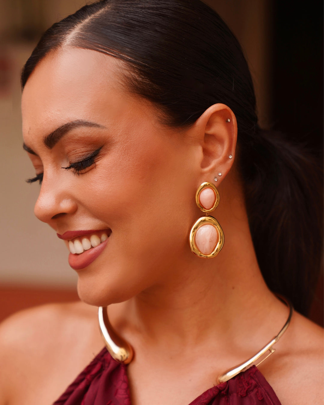Brincos Évora Rosa