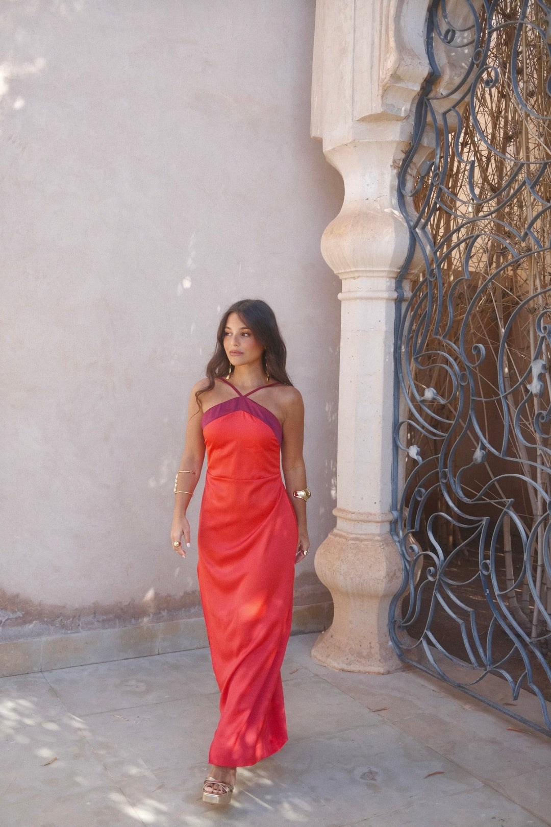 Vestido Oasis em vermelho
