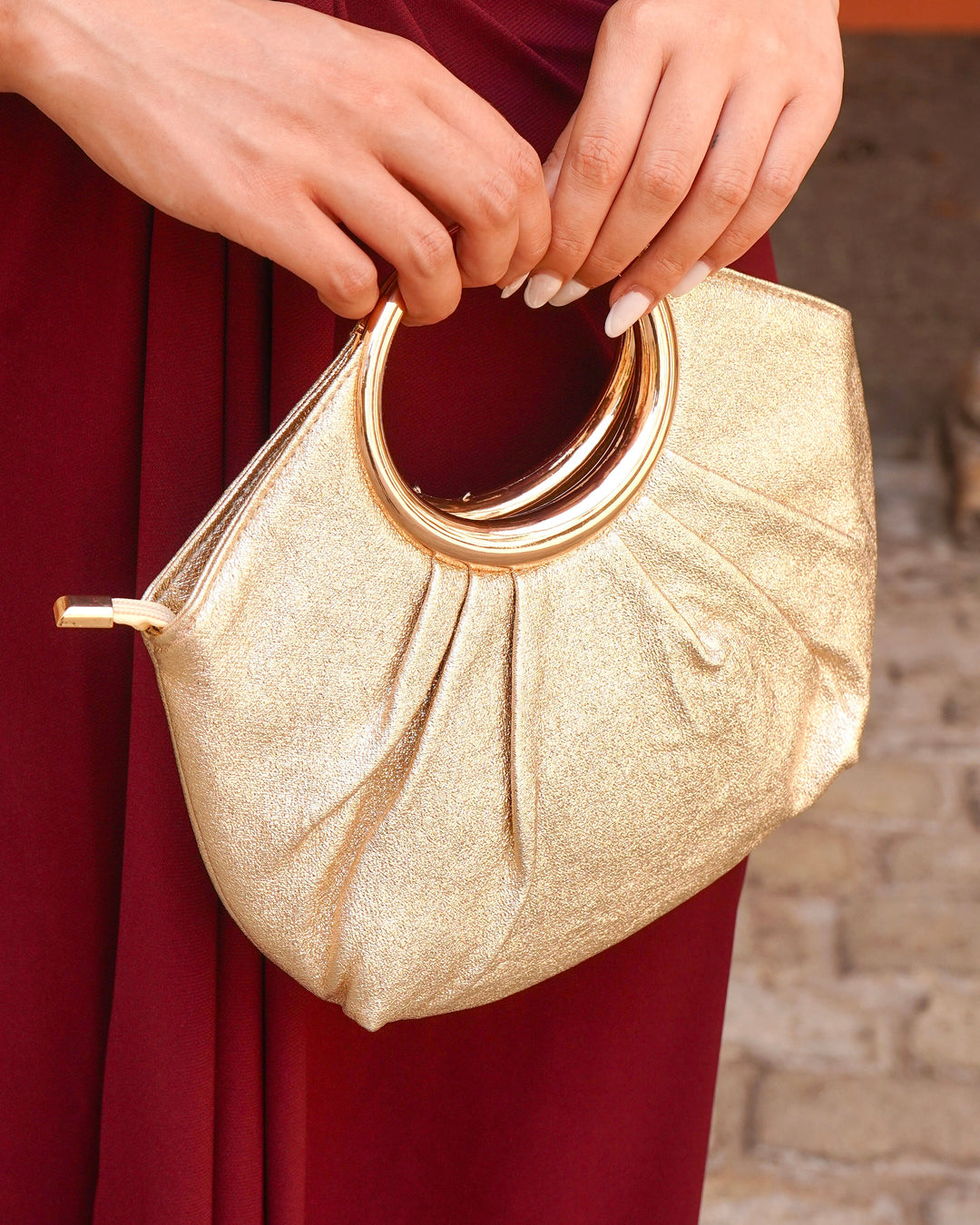 Bolsa Sherry Dourada