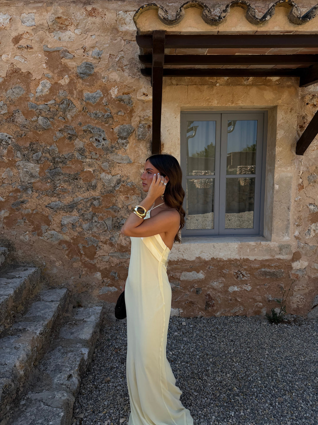 Vestido Riviera em amarelo claro
