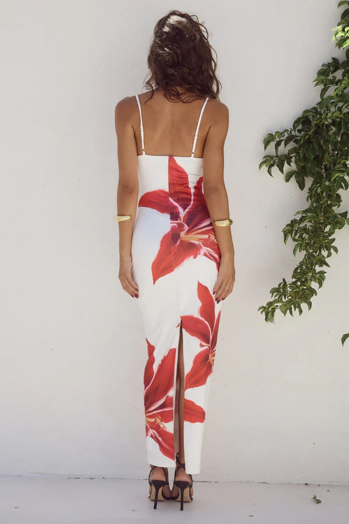 Lírio Carmesim | Vestido Midi Deia