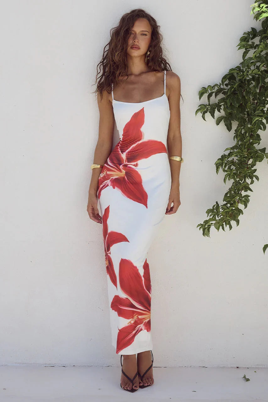 Lírio Carmesim | Vestido Midi Deia