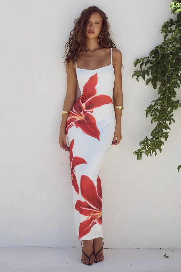 Lírio Carmesim | Vestido Midi Deia