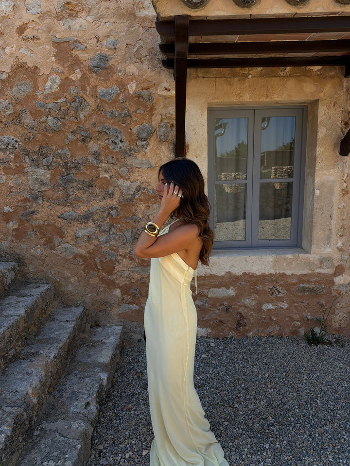 Vestido Riviera em amarelo claro