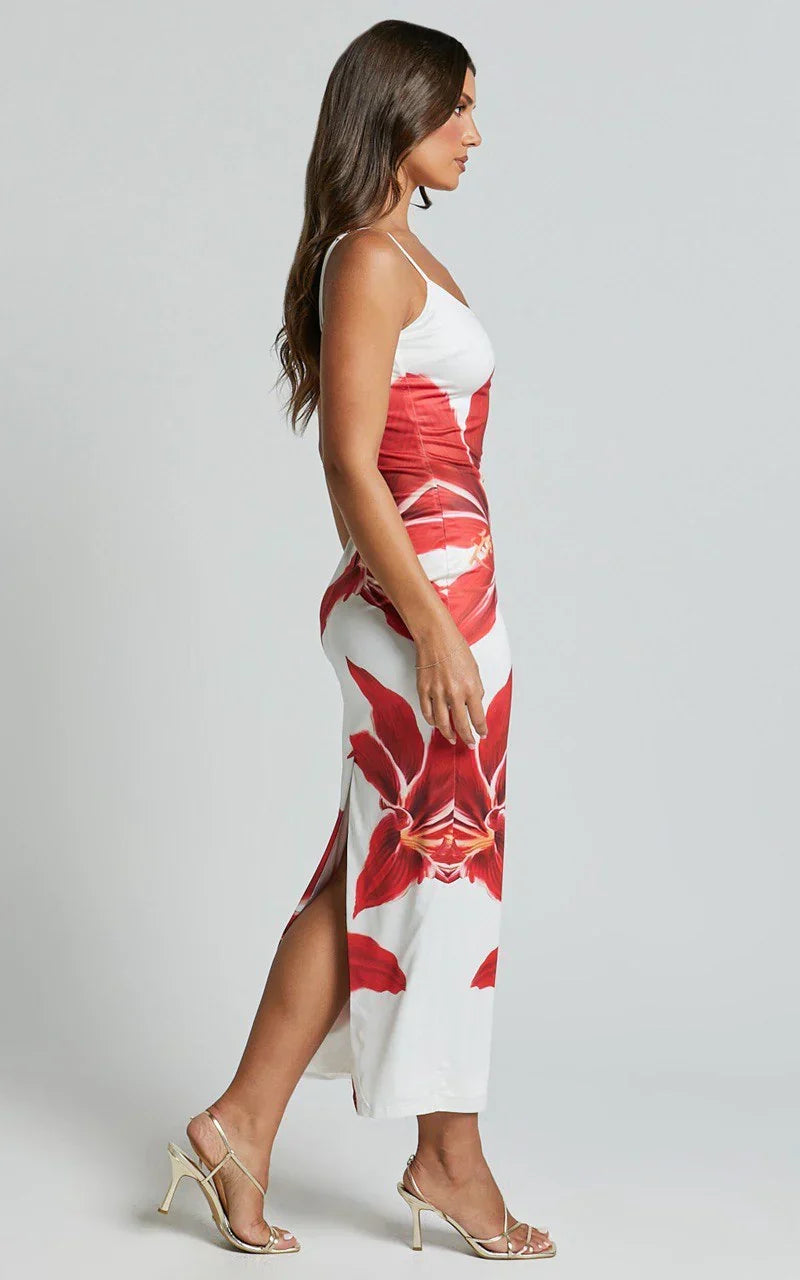 Lírio Carmesim | Vestido Midi Deia