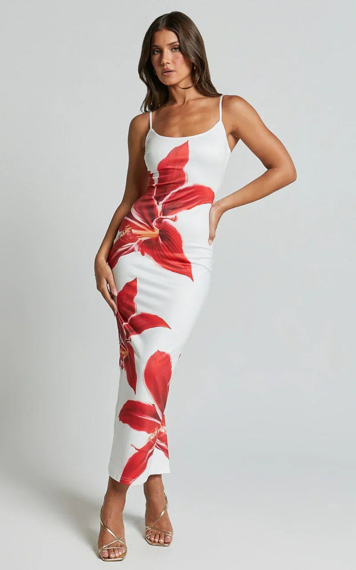 Lírio Carmesim | Vestido Midi Deia