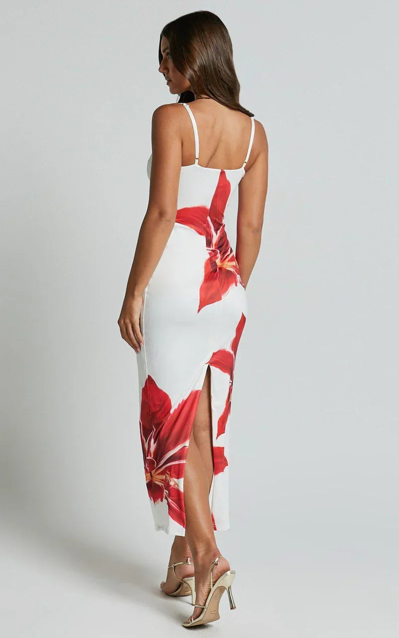 Lírio Carmesim | Vestido Midi Deia