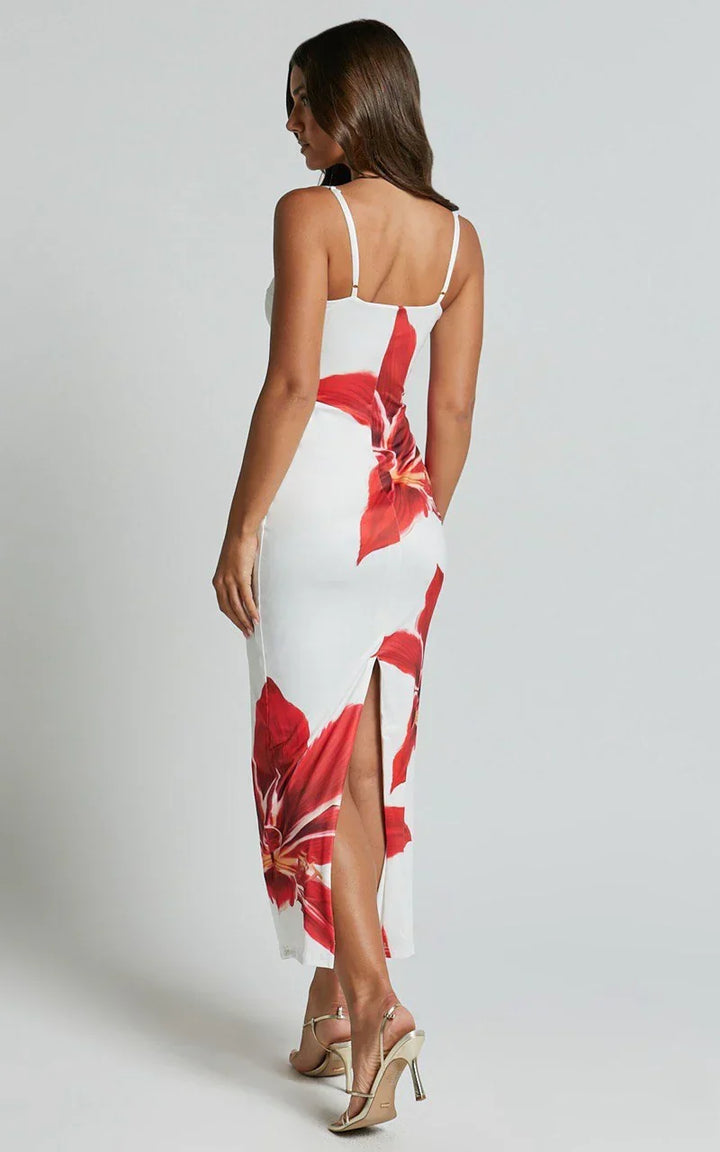 Lírio Carmesim | Vestido Midi Deia