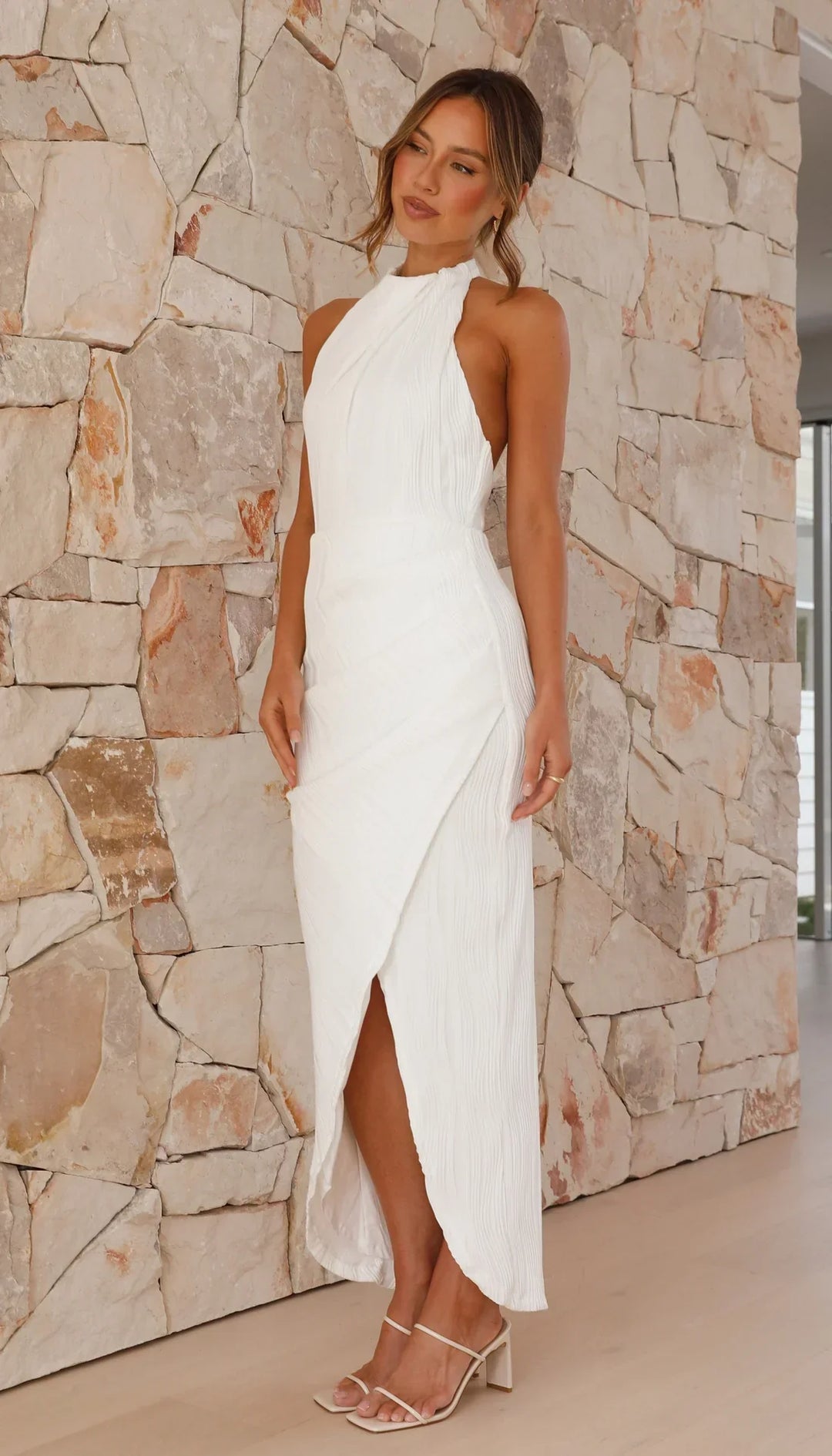 Celia | Vestido Plissado Comprido