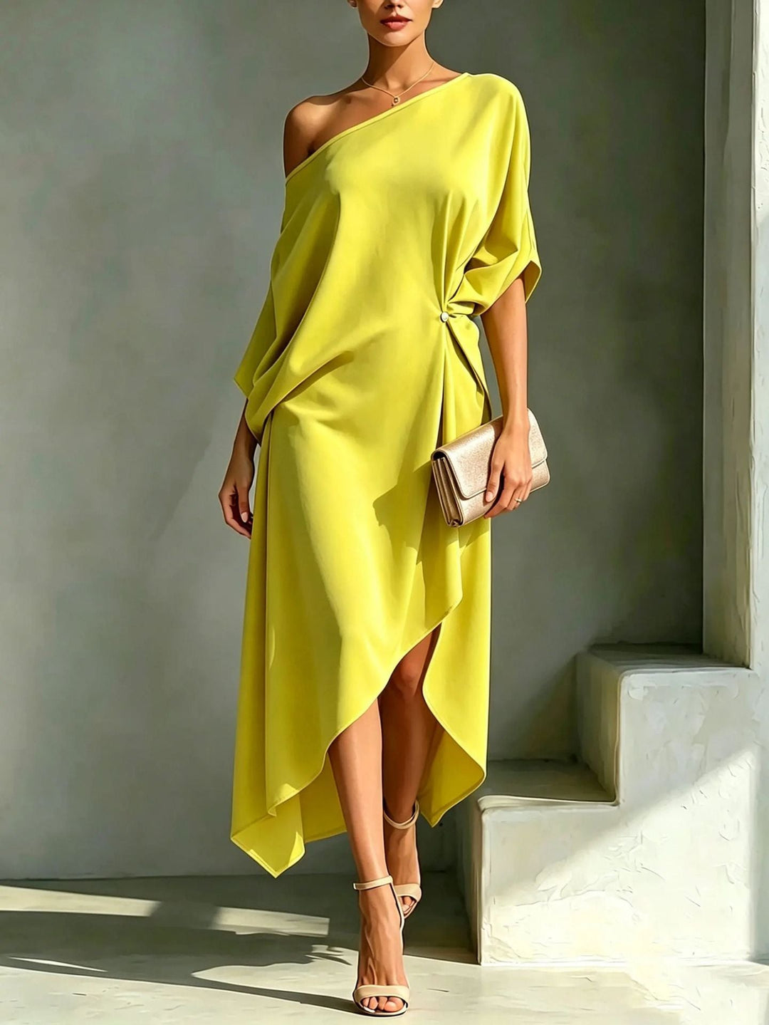 Camila | Vestido elegante assimétrico