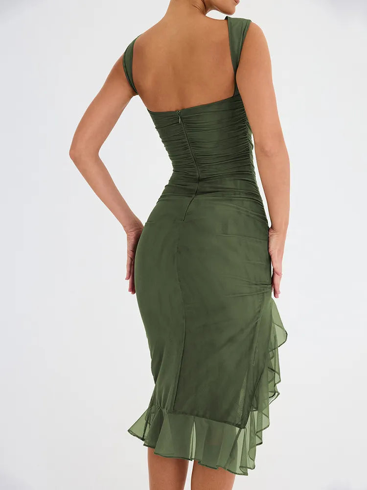 Vida | Vestido Midi com Volantes